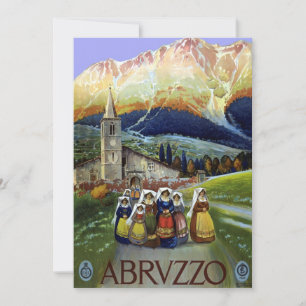Abruzzes Italie Art de l'affiche de voyage vintage