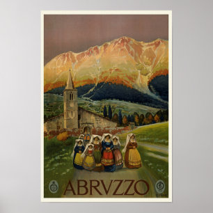 Abruzzo Italy Vintage Poster