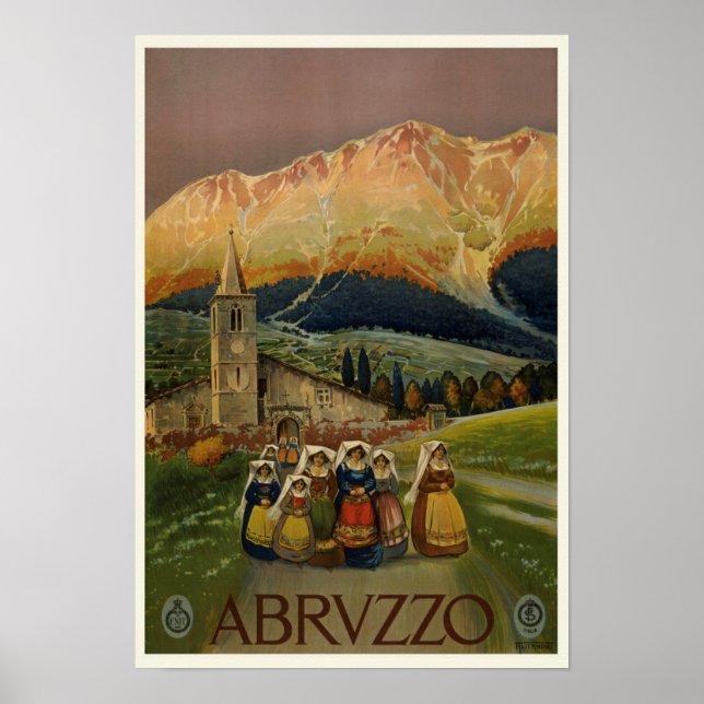 Abruzzo Italy Vintage Poster (Devant)
