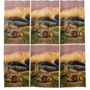 Abrvzzo Italie Vintage voyage Poster rideau de dou