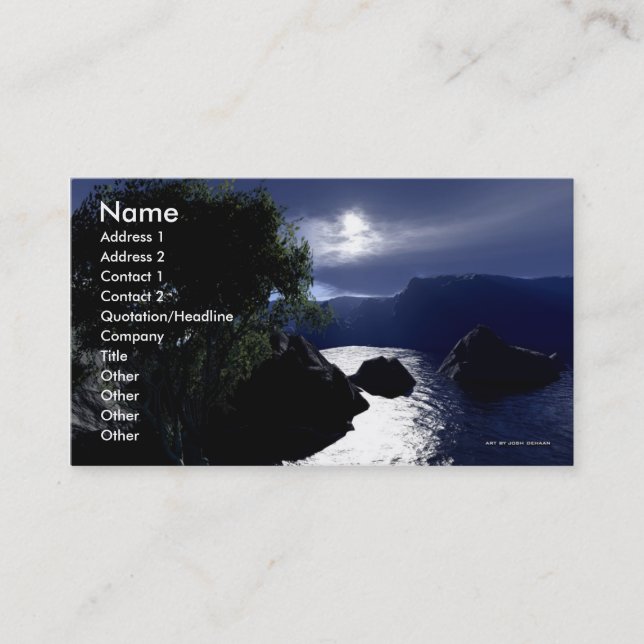 Absence de modèle de carte de visite de différends (Devant)