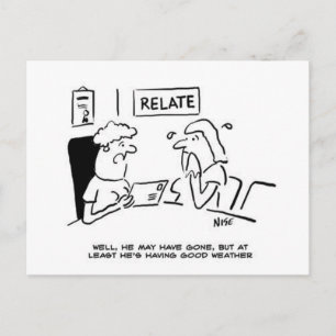 Absent Mari envoie une carte postale.