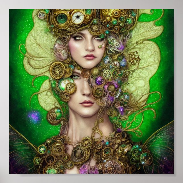 Absinthe Fantasy Green Fairy  Poster (Devant)