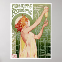 Absinthe Robette 1896 Poster vintage restauré
