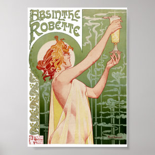 Absinthe Robette 1896 Poster vintage restauré
