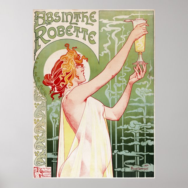 Absinthe Robette - Vintage French Ad Poster (Devant)