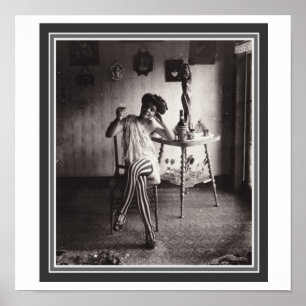 "Absinthe Tandis qu'elle attend" 12 x 12 Poster