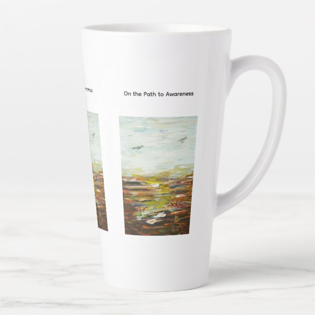Abstract Art Latte Mug -“On the Path to Awareness” (Droite)