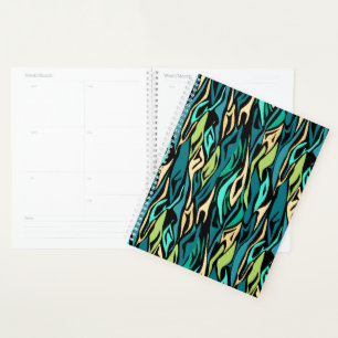 Abstract black turquoise
