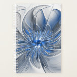 Abstract Blue Gray Watercolor Fractal Art Flower<br><div class="desc">A unique fantasy flower with shades of blue and gray,  abstract and elegant.
Design for your planner and more.</div>