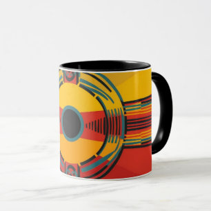 abstract color coffee mug