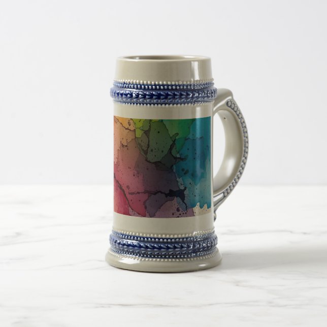 Abstract Color Splash Stein Mug (Devant droit)