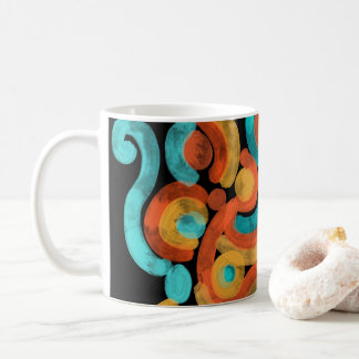 Abstract colorful coffee mug