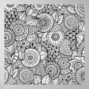 Abstract coloring Poster