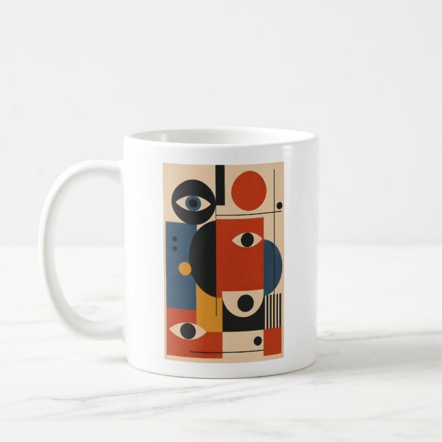 Abstract Eyes – Geometric Art Mug (Gauche)