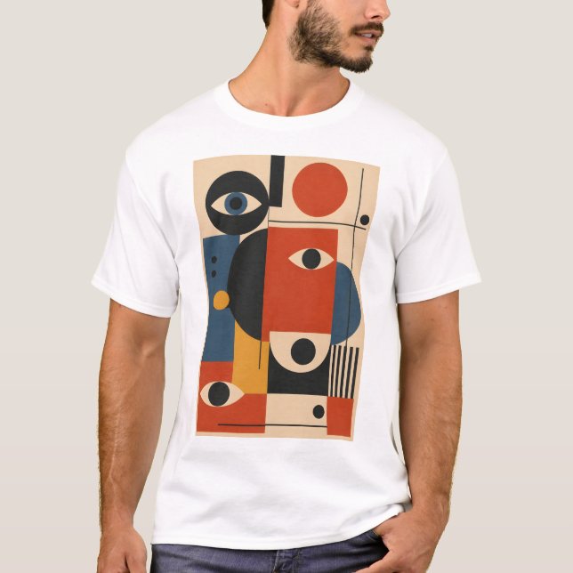 Abstract Eyes – Geometric Art T-Shirt (Devant)