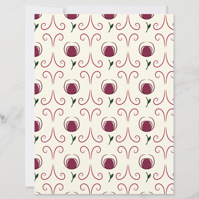 Abstract Flower Scrapbook Paper (Devant)