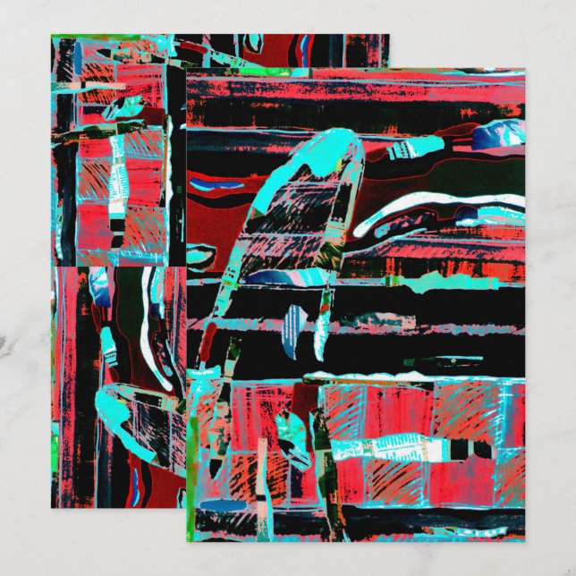 Abstract Freedom – Custom Flat Invitation (5" x 7" (Devant / Derrière)