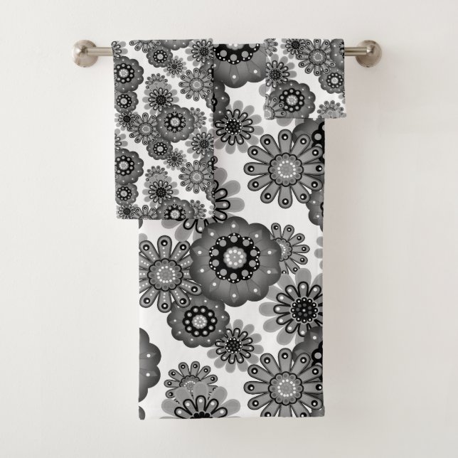 Abstract fun cartoon flowers floral kids scandinav (En situation)