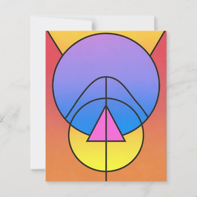 Abstract Geometric Circles Line Colorful Paper  (Devant)