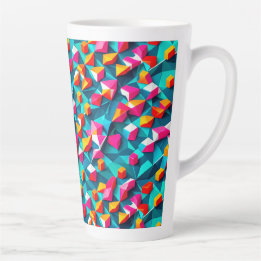 Abstract geometric pattern design 14 - Latte Mug