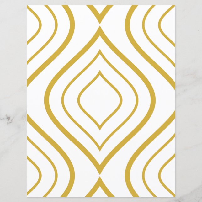 Abstract geometrical, white and gold (Dos)