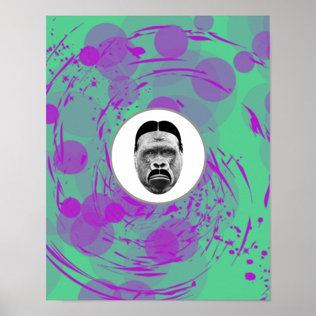 Abstract Gorilla Poster (Devant)