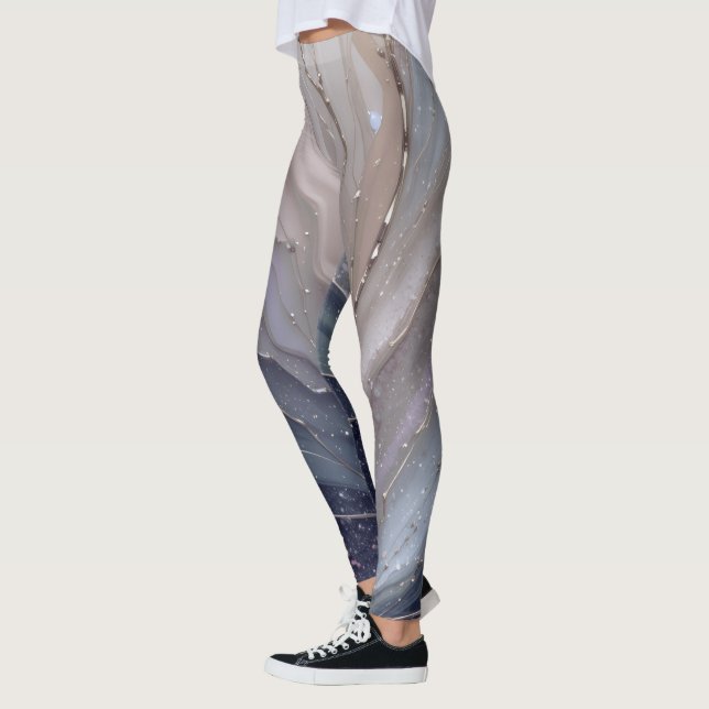 Abstract Marble Women Leggings – Comfortable leggi (Gauche)