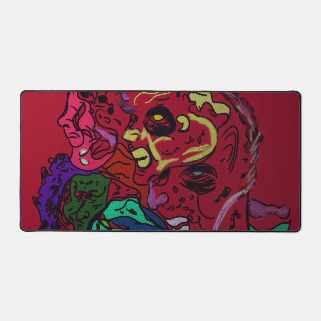 Abstract Moon Galaxy Art Deskmat (Recto)