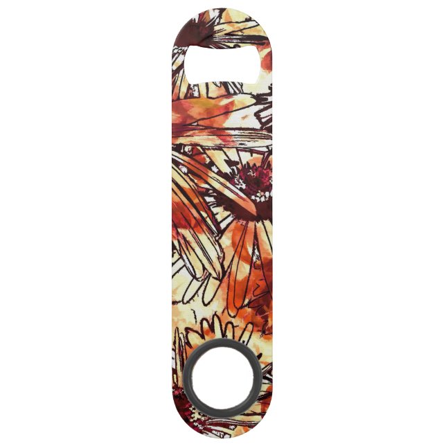 Abstract Paint Daub Sunflower Pattern (Devant)