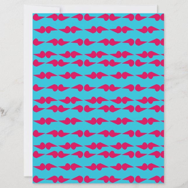 Abstract Shapes pink and teal scrapbook paper (Devant)