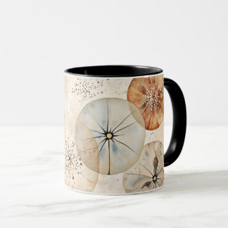 Abstract watercolor design circles coffee mug