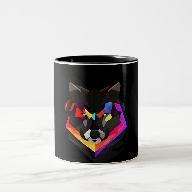 Abstract wolf mug (Centre)