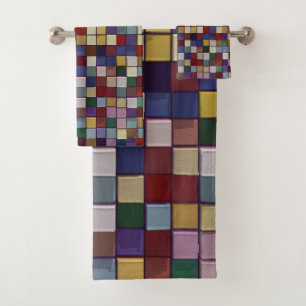 abstraction 3D colorée vintage mosaïque arrière -