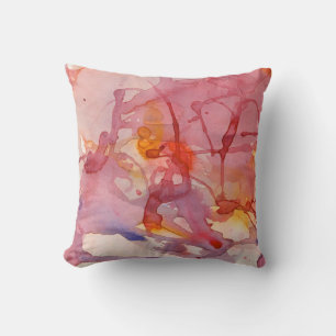 Abstrait Aquarelle Splash American MoJo Coussin