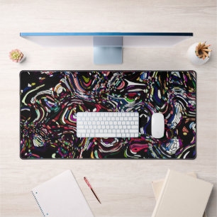 Abstrait Art Black Swirl Rouge