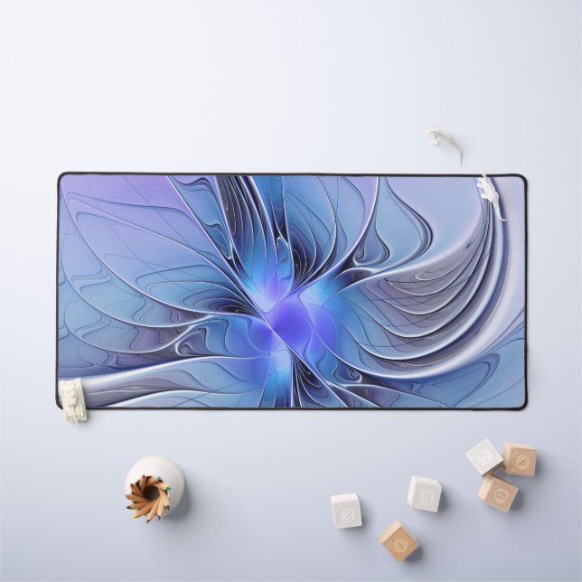 Abstrait Art Fractal Lavande Bleu (Tableau pour enfants)