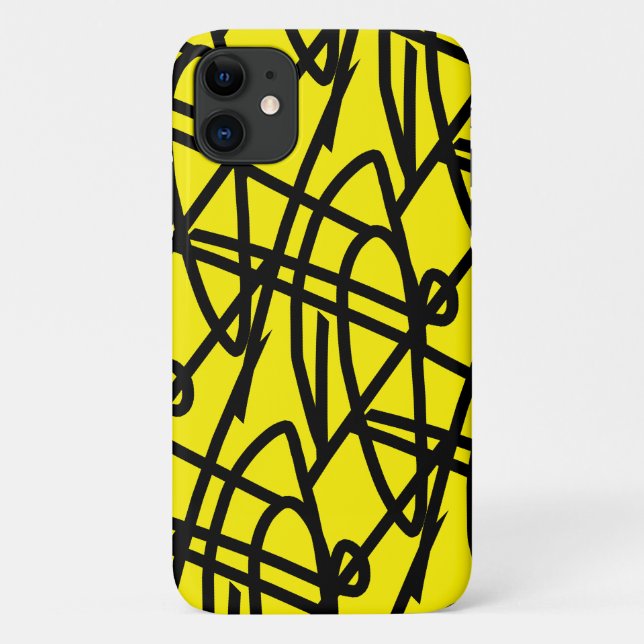 Abstrait Art Lines iPhone 11 Coque (Dos)