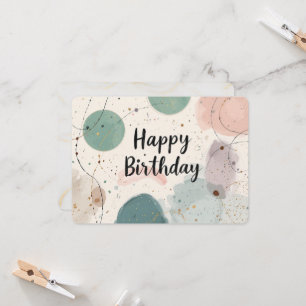 Abstrait artistique Joyeux Anniversaire Carte Past