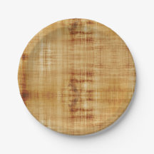 Abstrait, assiette en papier marron