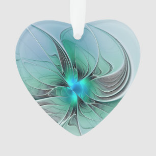 Abstrait Avec Bleu, Moderne Fractal Art Heart