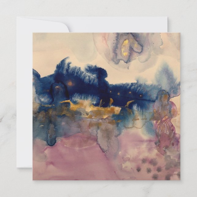 abstrait avec carte bleue et rose (Devant)