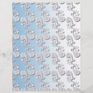 Abstrait Bébé bleu et rose Pastel Floral