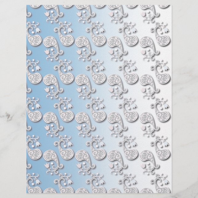 Abstrait Bébé bleu et rose Pastel Floral (Devant)
