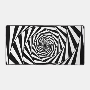 Abstrait Black & White Swirl Spiral Stairway Art