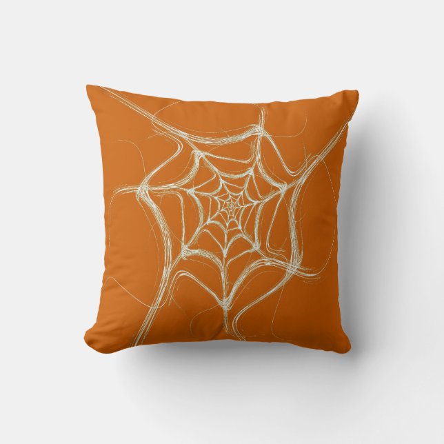 Abstrait blanc et Coussin fractal Oranage (Recto)