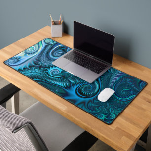 Abstrait bleu coloré et Motif spiral Turquoise