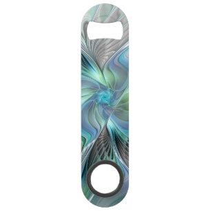 Abstrait Bleu Vert Papillon Imaginaire Fractal Art