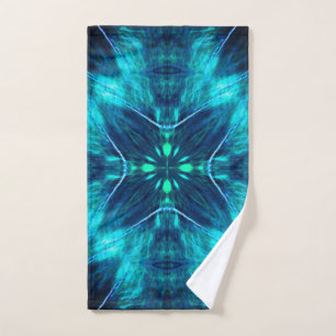Abstrait Bloom Aqua et Blue Fractal Design