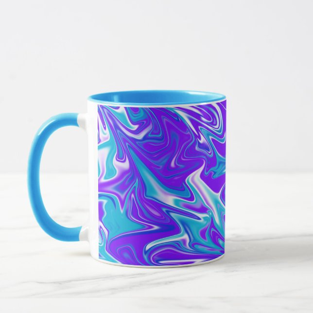 Abstrait,_Blue_Silky_Sky,_Blue Combo Coffee Mug (Gauche)